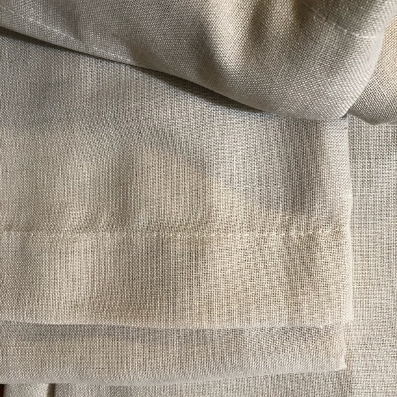 Turquoize lightweight 52x108 inches off white 2 panels. - Picture 4 of 4